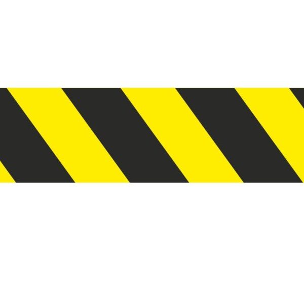 Pas ostrzegawczy żółto-czarny 1000mm x 100mm