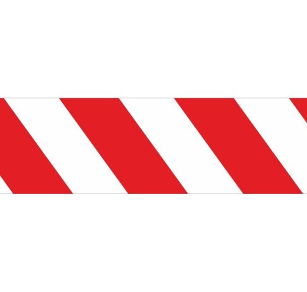 Pas ostrzegawczy biało-czerwony 1000mm x 100mm