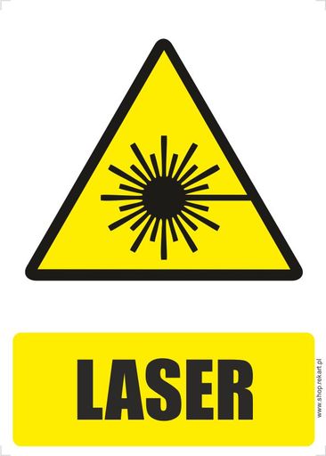 LASER - znaki ostrzegawcze BHP