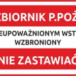Zbiornik PPOŻ - znak przeciwpożarowy,