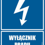 WYŁĄCZNIK PRĄDU - znak BHP,