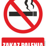 ZAKAZ PALENIA - znak zakazu BHP