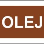 OLEJ - naklejka kierunkowa,