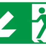WYJŚCIE EWAKUACYJNE - lewo, dół - znaki ewakuacyjne