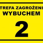 STREFA ZAGROŻENIA WYBUCHEM - tablica informacyjna,