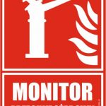 MONITOR PRZECIWPOŻAROWY - znak przeciwpożarowy BHP,