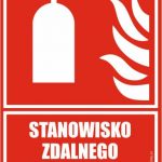 STANOWISKO ZDALNEGO UWALNIANIA - znak przeciwpożarowy BHP,