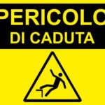 PERICOLO DI CADUTA - tablica ostrzegawcza,
