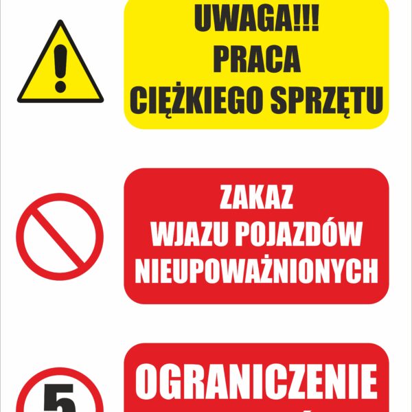 TEREN BUDOWY - tablica ostrzegawcza,