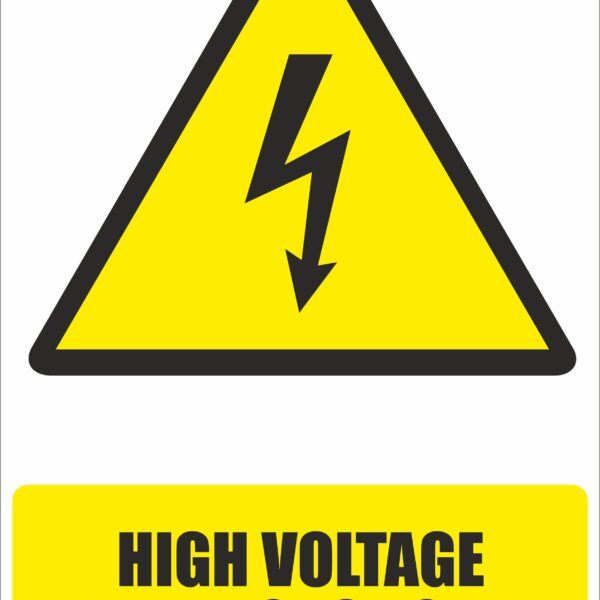 HIGH VOLTAGE HAZARDOUS TO LIFE - Tablica BHP,