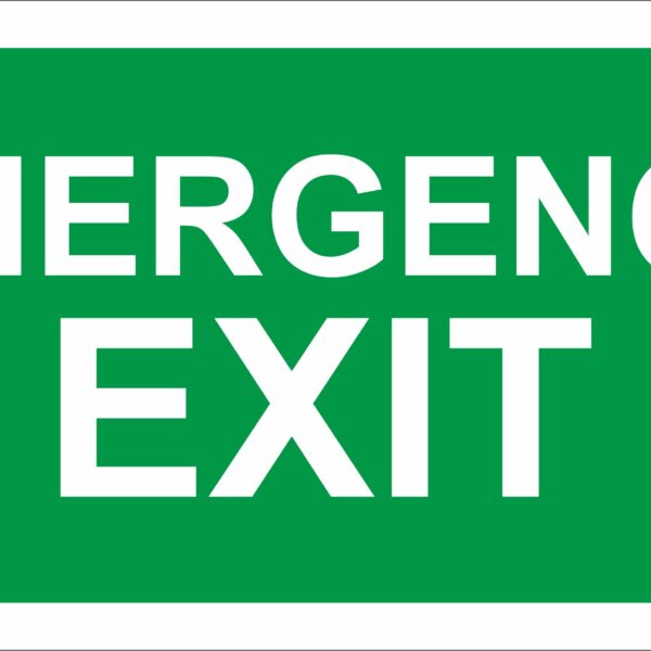 EMERGENCY EXIT - znaki ewakuacyjne,
