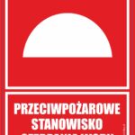 PRZECIWPOŻAROWE STANOWISKO CZERPANIA WODY - znak BHP,