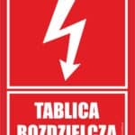 TABLICA ROZDZIELCZA - znak BHP,