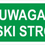 UWAGA NISKI STROP - znaki ewakuacyjne,