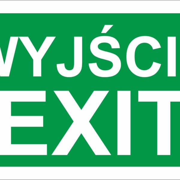WYJŚCIE EXIT - znaki ewakuacyjne,