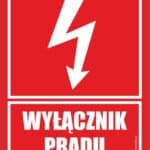WYŁĄCZNIK PRĄDU - znak BHP,