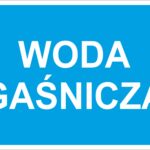WODA GAŚNICZA - naklejka kierunkowa,