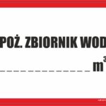 PPOŻ. ZBIORNIK WODY - znak BHP,