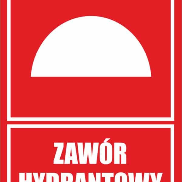 ZAWÓR HYDRANTOWY - Tablica BHP,