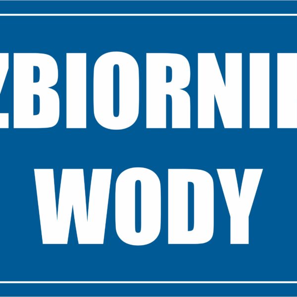 ZBIORNIK WODY - Tablica BHP,