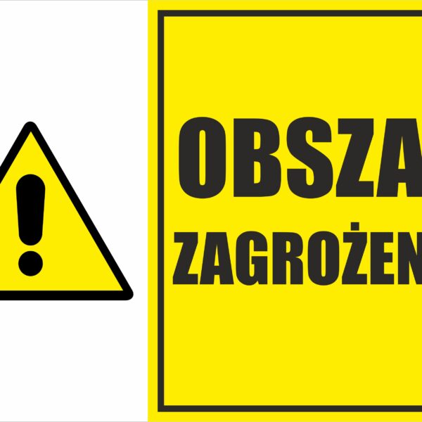 OBSZAR ZAGROŻENIA - Tablica BHP,