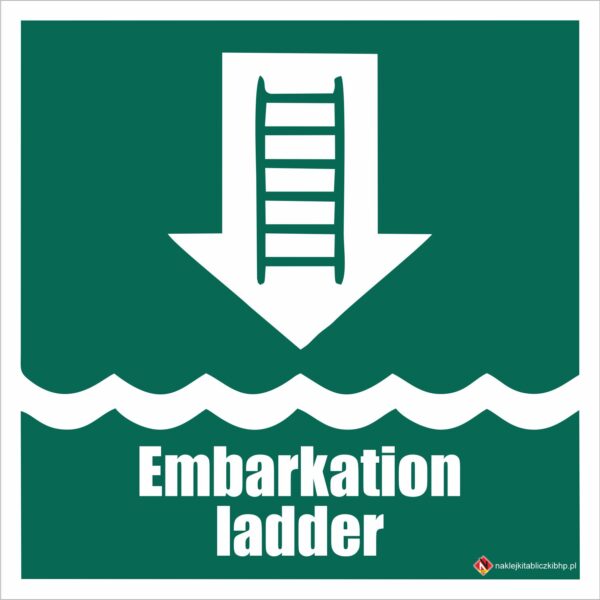 DRABINKA OKRĘTOWA (EMBARKATION LADDER) - Znak BHP,