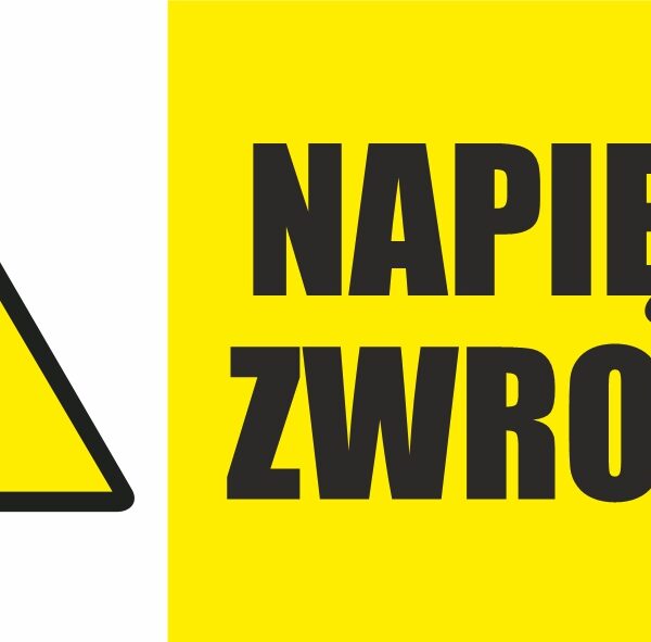 NAPIĘCIE ZWROTNE - elektryczny znak BHP,