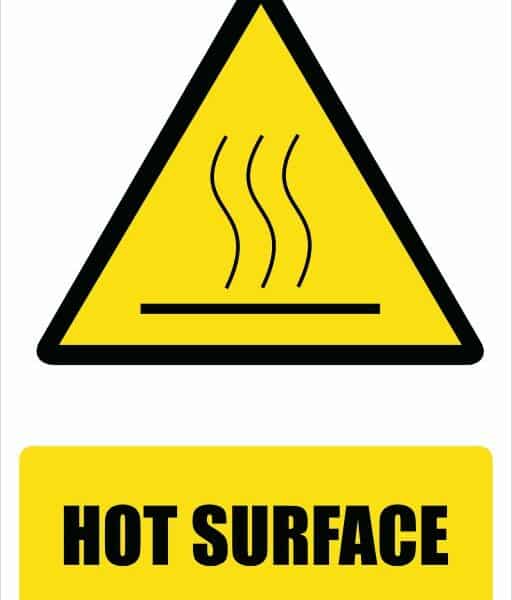 HOT SURFACE - Tablica BHP,