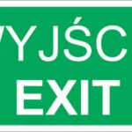 WYJŚCIE EXIT (FOTOLUMINESCENCYJNE) - znaki ewakuacyjne,