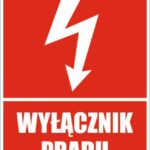 WYŁĄCZNIK PRĄDU (FOTOLUMINESCENCYJNE) - znaki informacyjne,