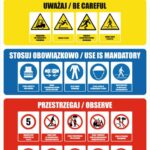 TABLICA ZASADY BEZPIECZEŃSTWA / SAFETY RULES - Tablica BHP,