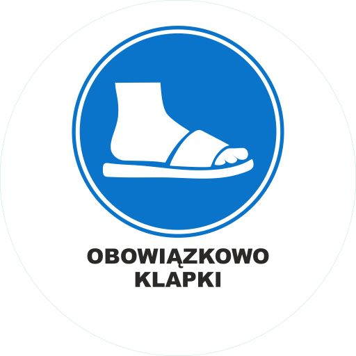 OBOWIĄZKOWO KLAPKI - naklejka podłogowa,