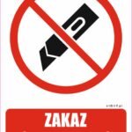 ZAKAZ UŻYWANIA NOŻA - znaki BHP,